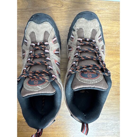 Magellan Prowler Hiking Shoes Mens 8 Waterproof Brown Orange GUC Lace Up Low Top - Picture 5 of 10